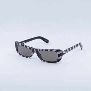 Jacquemus CAPRI JAC/55 C8 Sunglasses Black and White Zebra Rectangle Frame